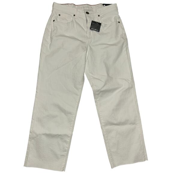 Eddie Bauer Women's Size 6 Slightly Curvy High Rise Stovepipe Jeans White - Picture 1 of 6